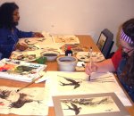 Grace Lin_Chinese-Painting-class_Fontbonne_1