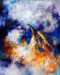 Grace Lin_Oil Painting_bird_sky-traveler