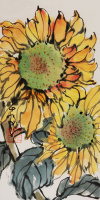 Artist Grace Lin_Chinese-Painting_flower_sunflowers