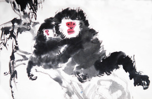 Artist Grace Lin_Chinese-Painting_monkeys