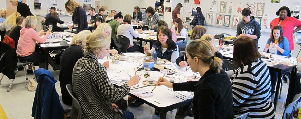 Workshop_Demo Chinese Painting_Fort-Zumwalt-East-High-School_1