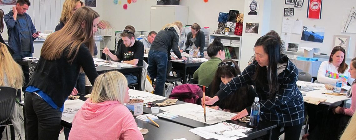 Workshop_Demo Chinese Painting_Fort-Zumwalt-East-High-School_4