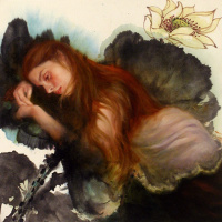 Grace Lin_Oil Painting_Figure_awake